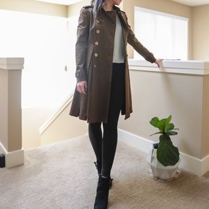 Burberry Trench Coat with Gold Buttons